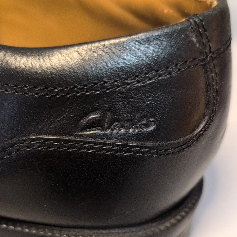 Clarks Beeston Stride Black Leather Oxford Shoes Size 13M